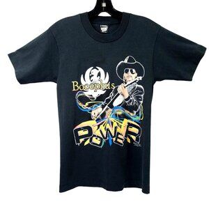 Bocephus Power Double Sided T Shirt Adult S 1989 Screen Stars Best Fan Club